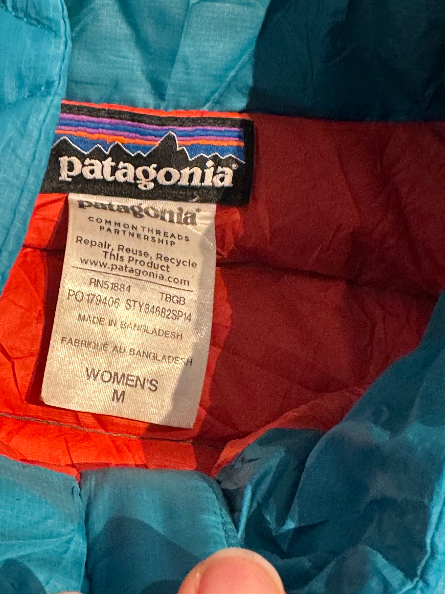 Patagonia Daunen Jacke (M Damen) Isolations- Steppjacke blau