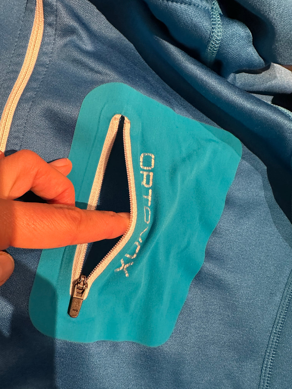 Ortovox Fleece Jacke (L Herren) Kapuze Merino inside blau