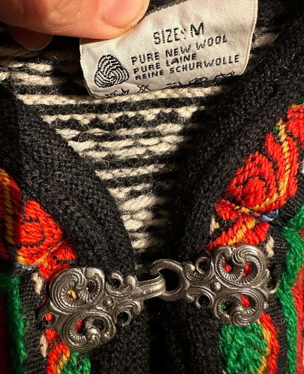 Strick Jacke Dale of Norway (S Herren/M Damen) schwarz bunt