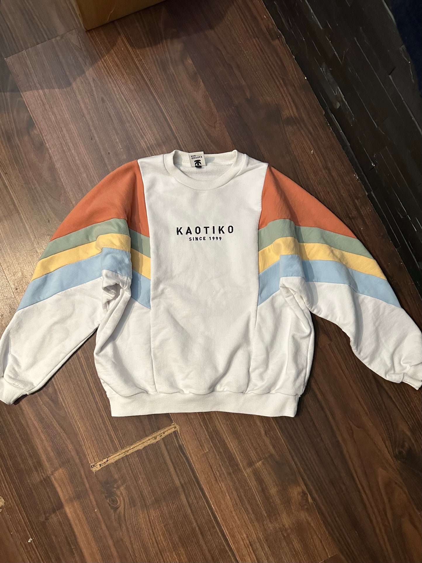 Kaotiko Pullover (XS Herren / S Damen) Baumwolle creme bunt
