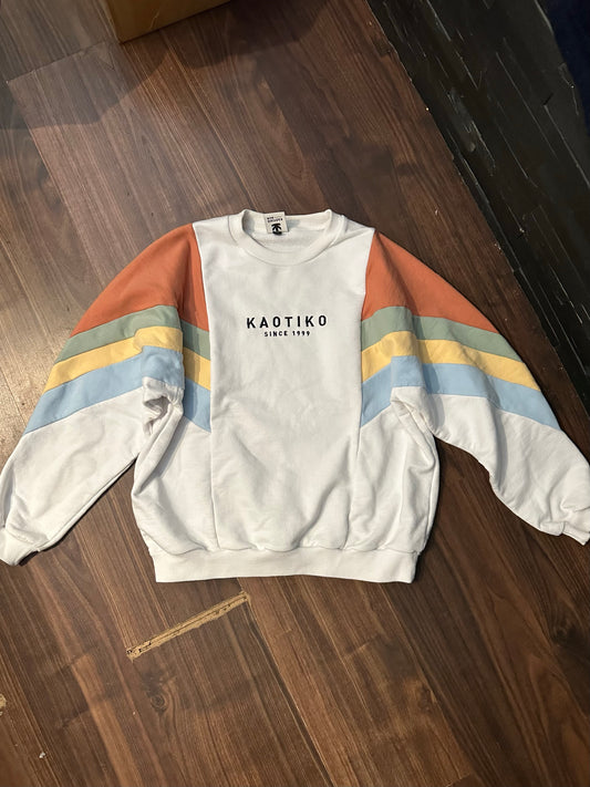 Kaotiko Pullover (XS Herren / S Damen) Baumwolle creme bunt