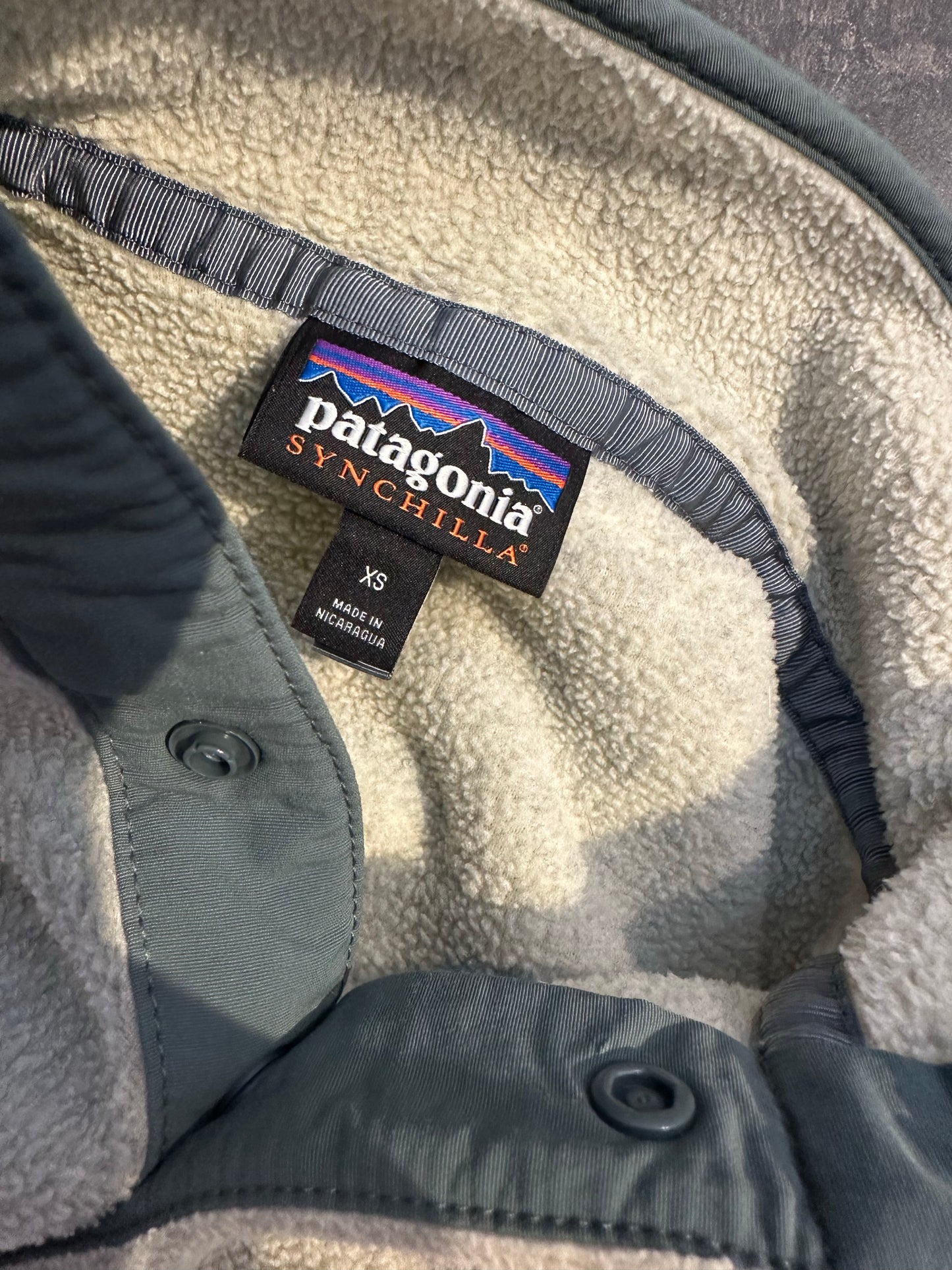 Patagonia Fleece Pullover (XS Herren) Synchilla hellgrau