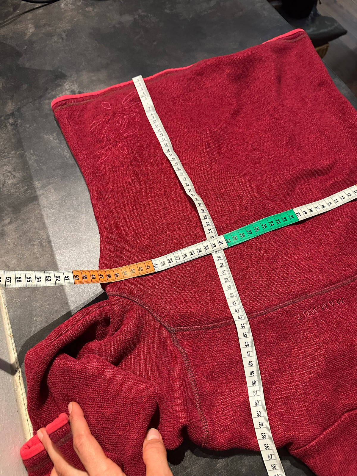 Strick Jacke Mammut (S Damen) Zipper Fleece rot