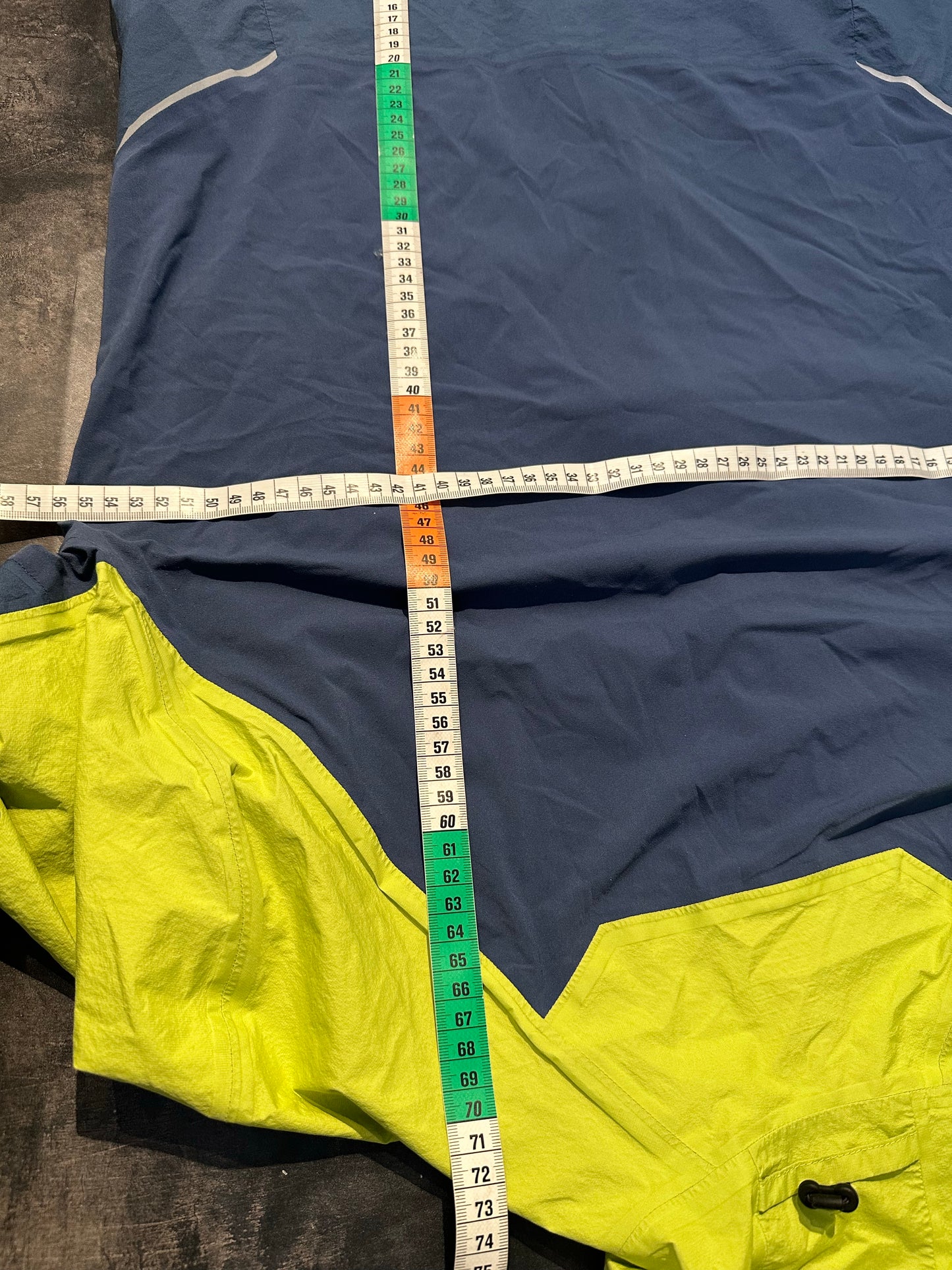 Regen Jacke Gore (XL Herren) Hybrid Goretex gelb dunkelblau
