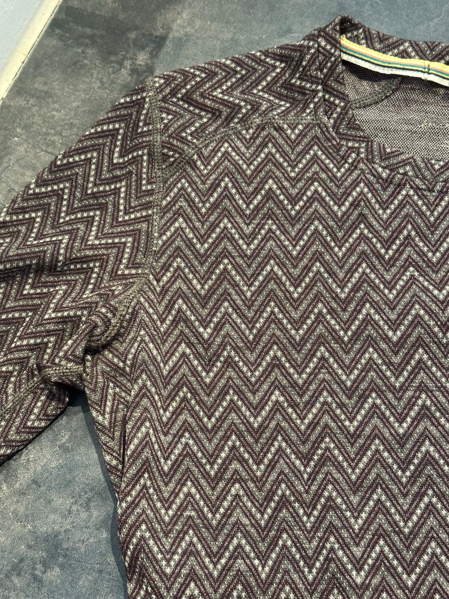Pure Merino Longsleeve Smartwool (M Damen) braun weiß gemustert