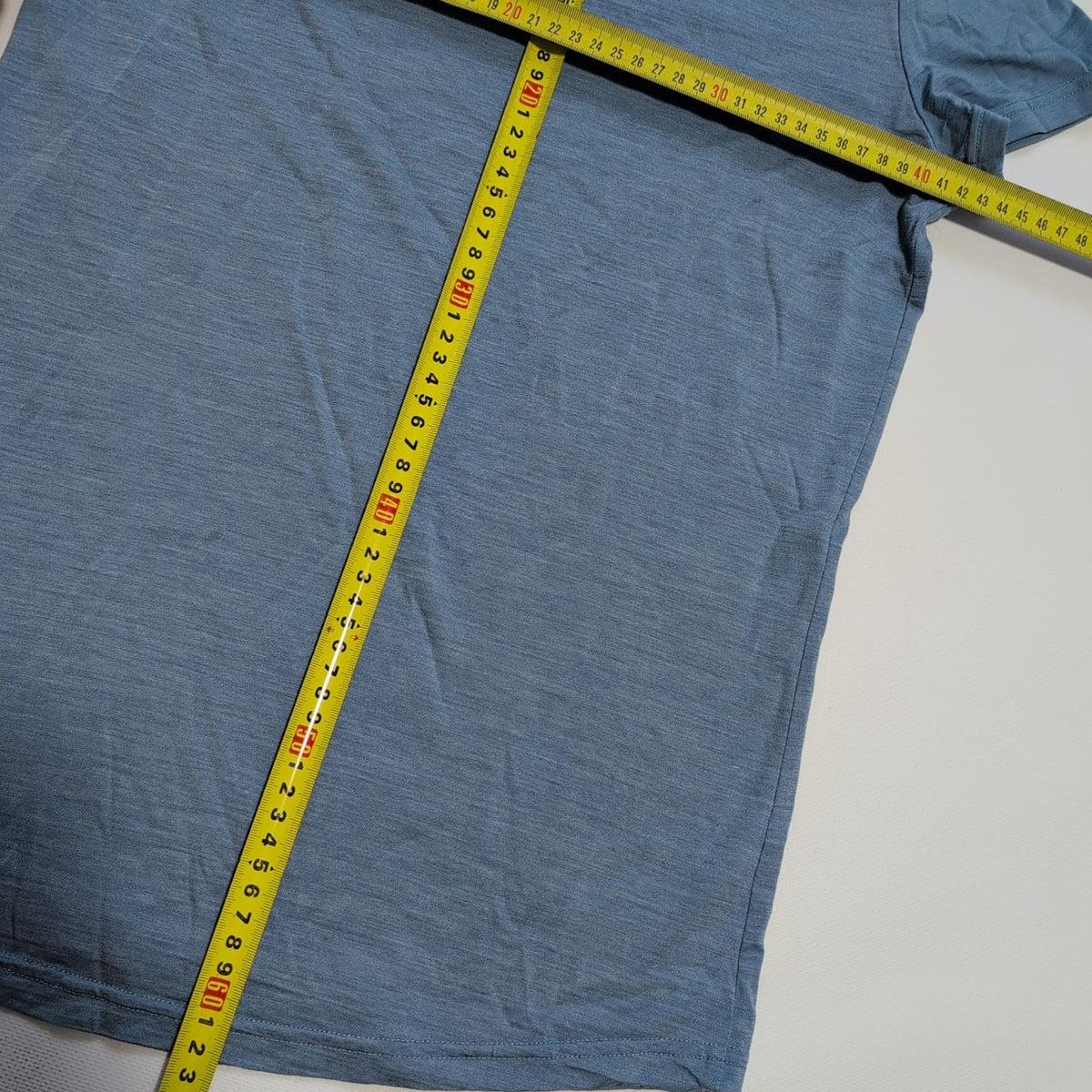 T-Shirt Ortovox Merino (S Damen) hellblau mit Print - wanderlich.com
