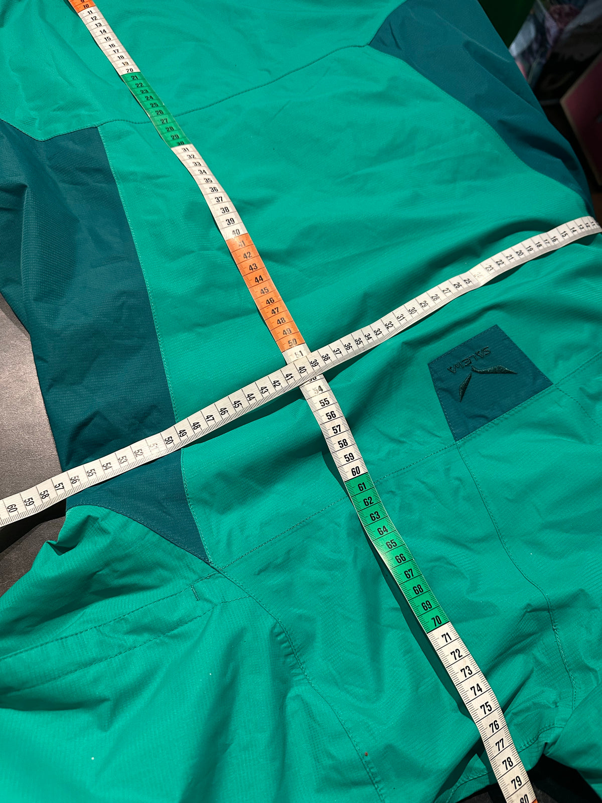 Regen Jacke Salewa PowerTex (L Damen) wasserdicht türkis