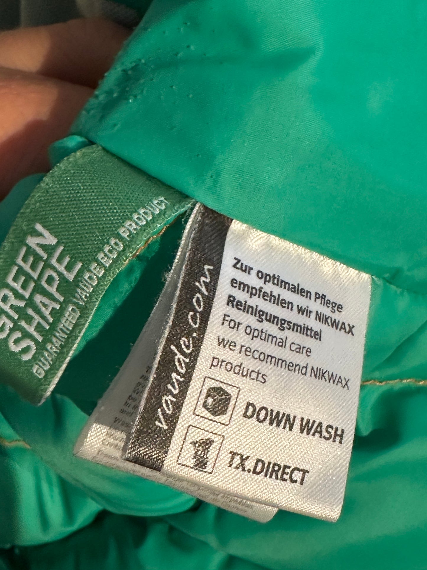 Daunen Jacke von Vaude (M:40 Damen) wasserabweisend gelb