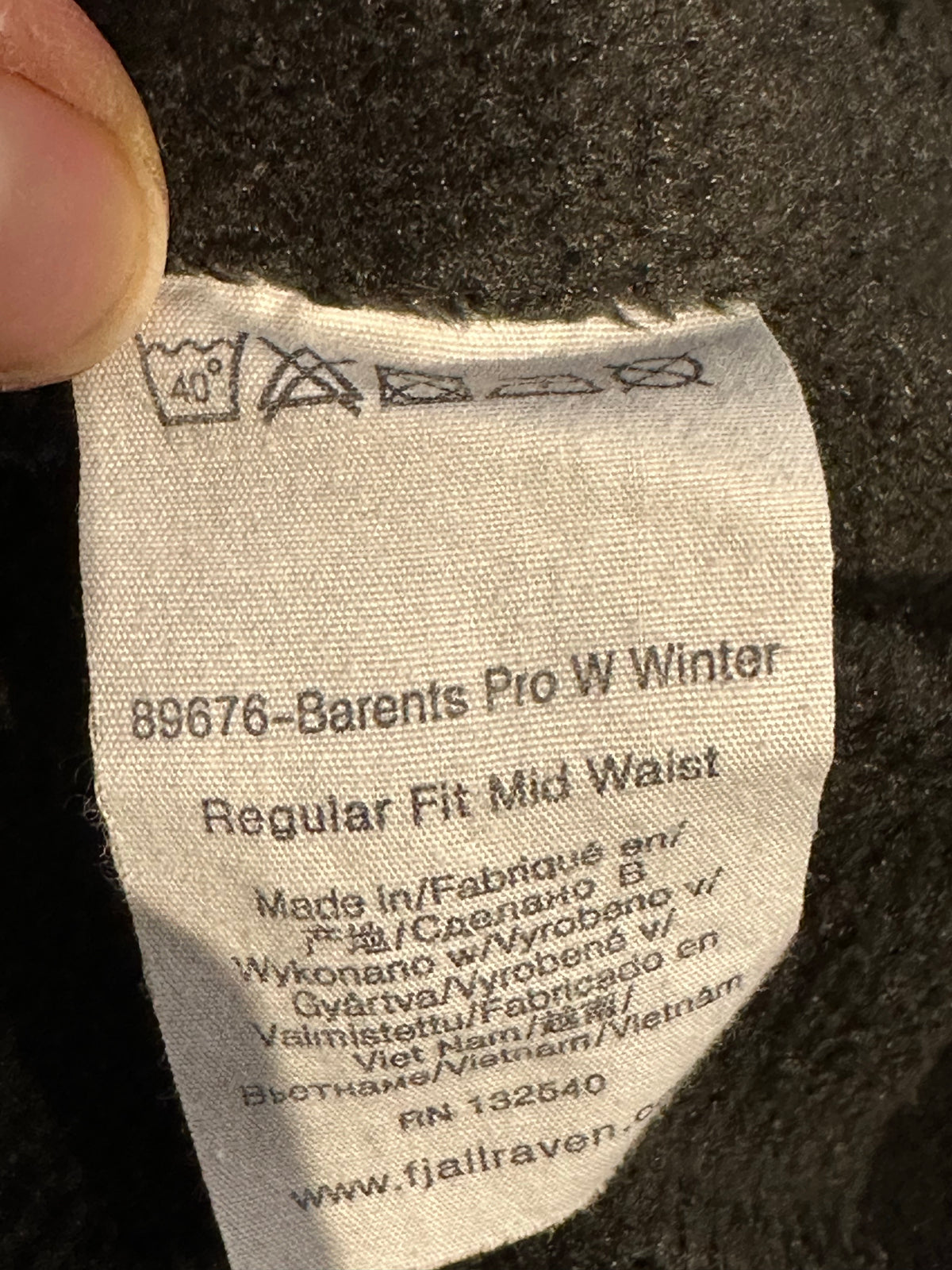 Fjällräven Barents Hose (S Damen) anthrazit grau