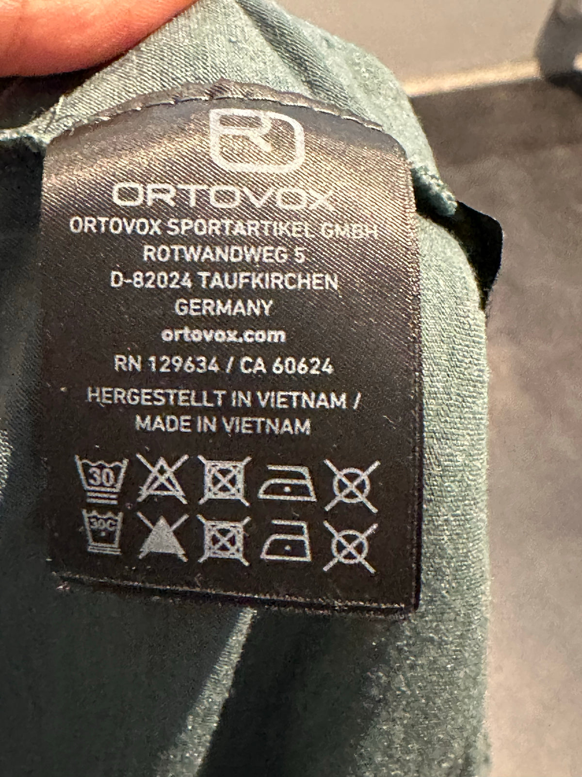 Merino T-Shirt Ortovox (XL Herren) grün mit Print