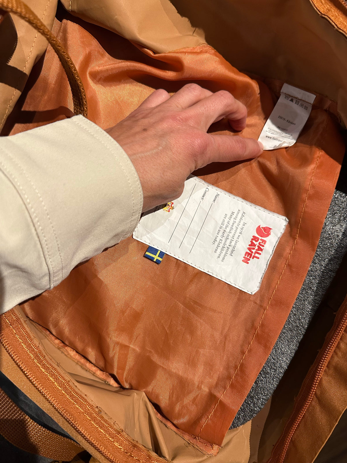 Fjällräven kanken Rucksack große Version orange