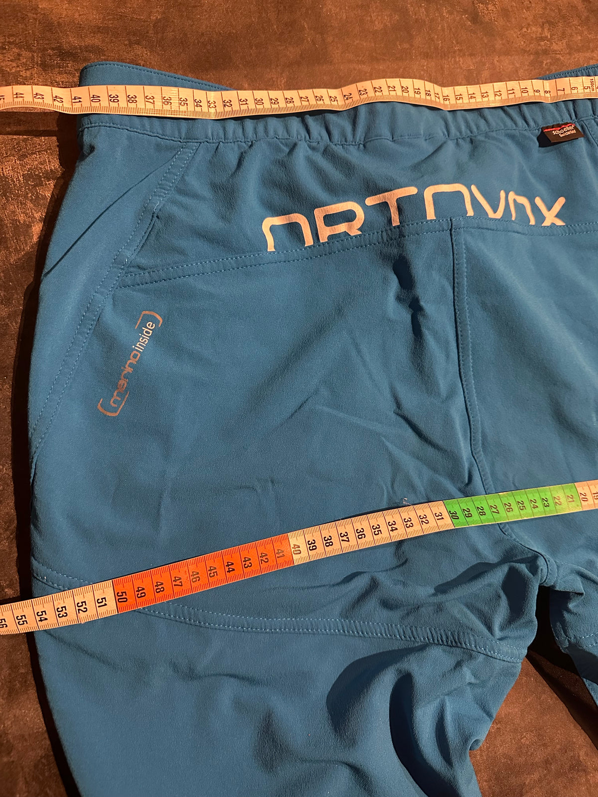 Ski Touren Hose Ortovox Merino (L Herren) blau