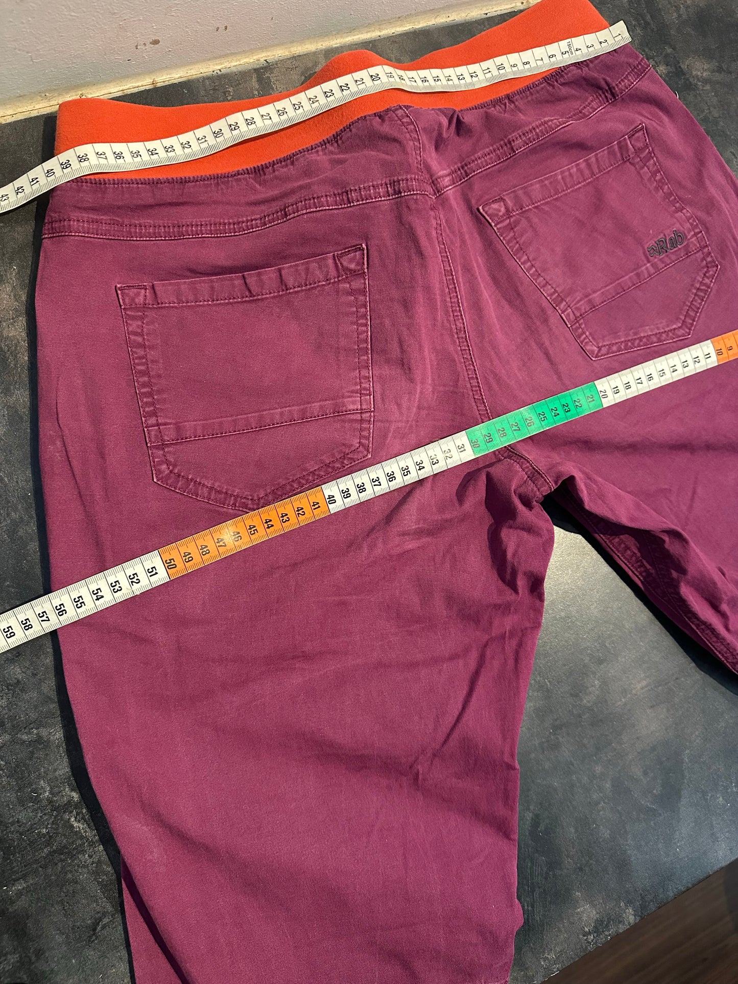 Kletter Hose von Rab (L Damen) Baumwolle lila