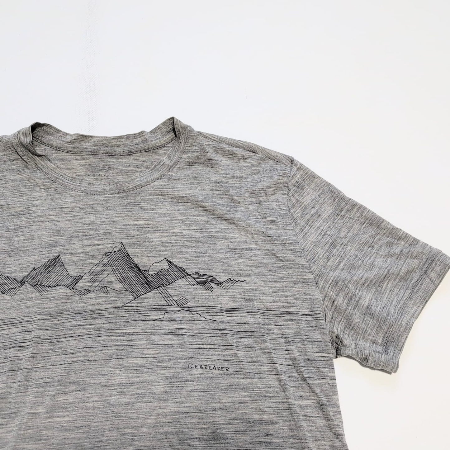 T-Shirt von Icebreaker Merino (M Herren) grau mit Print