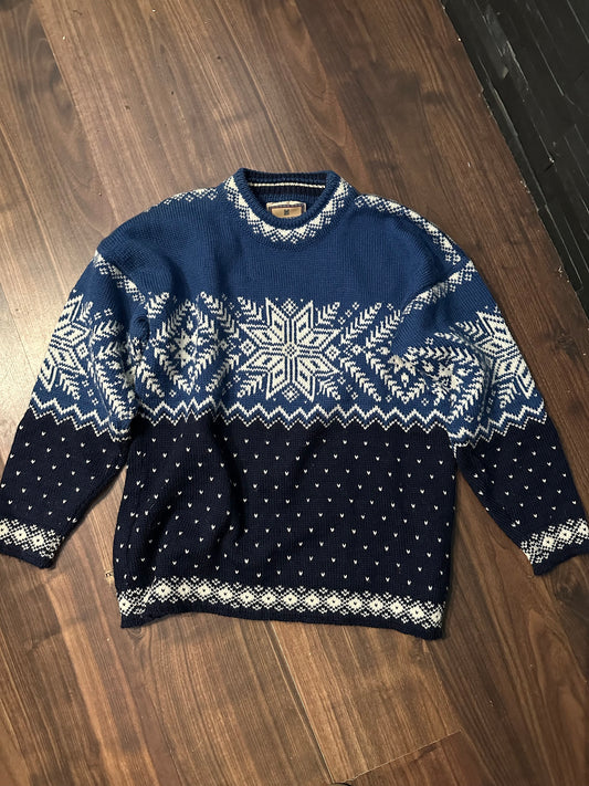 Strick Pullover Dale of Norway (S Herren) Wolle blau
