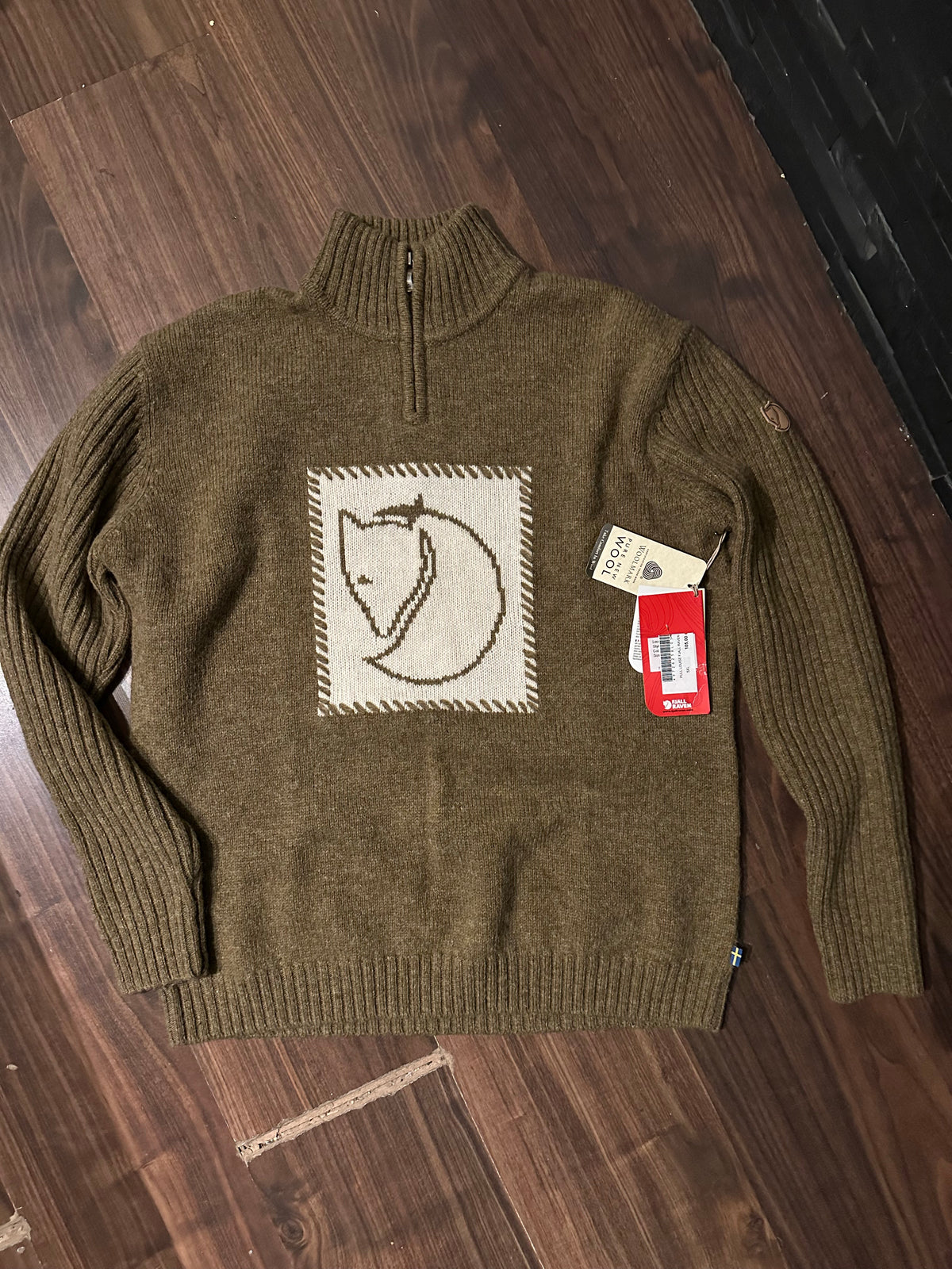 Strick Pullover Fjällräven pure Wolle (XL Damen) braun khaki