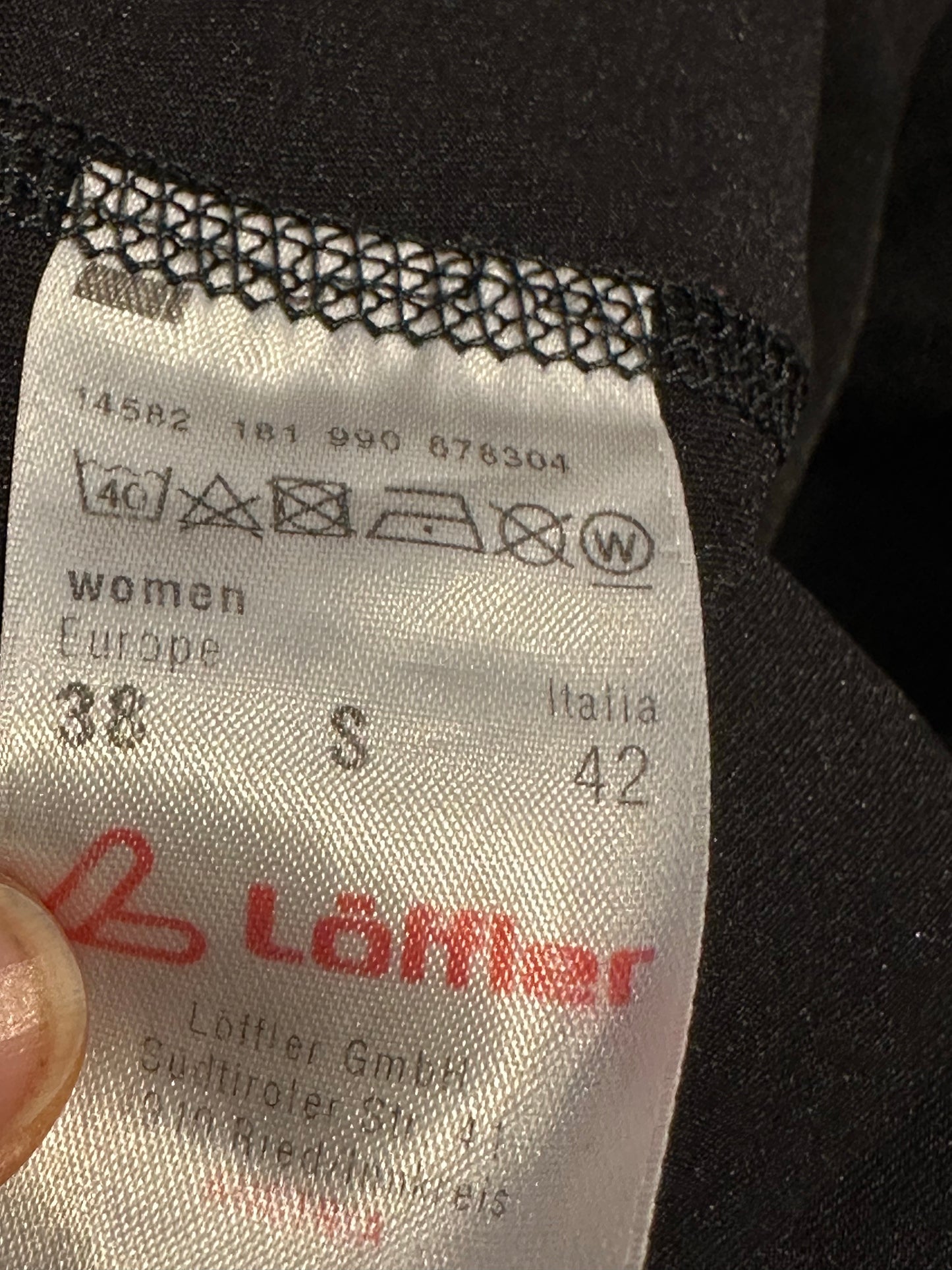 Halblange Radhose von Löffler (S-M Damen) schwarz mit Polster