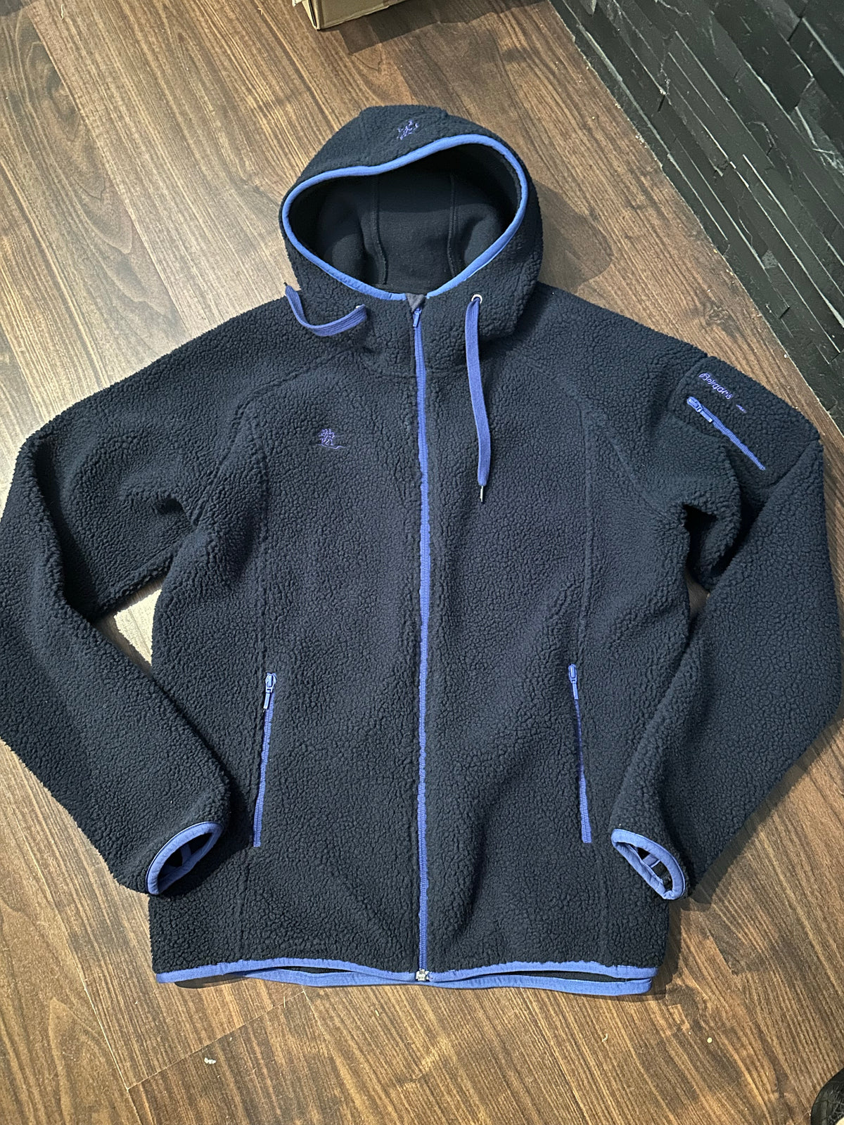 Warme Jacke Bergans of Norway (M Herren) Zip Hoodie marineblau