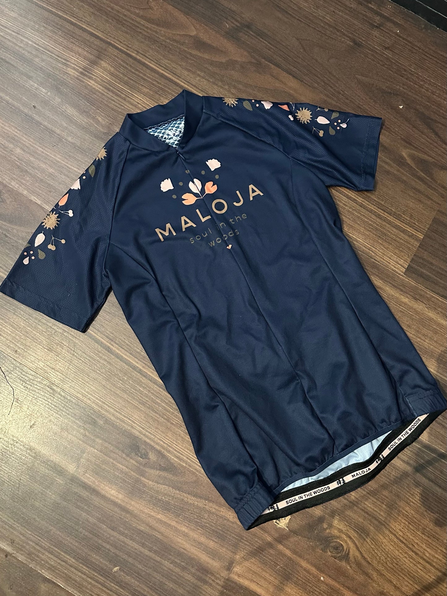 Zipper Radtrikot Castelli (XS Damen) marine blau print
