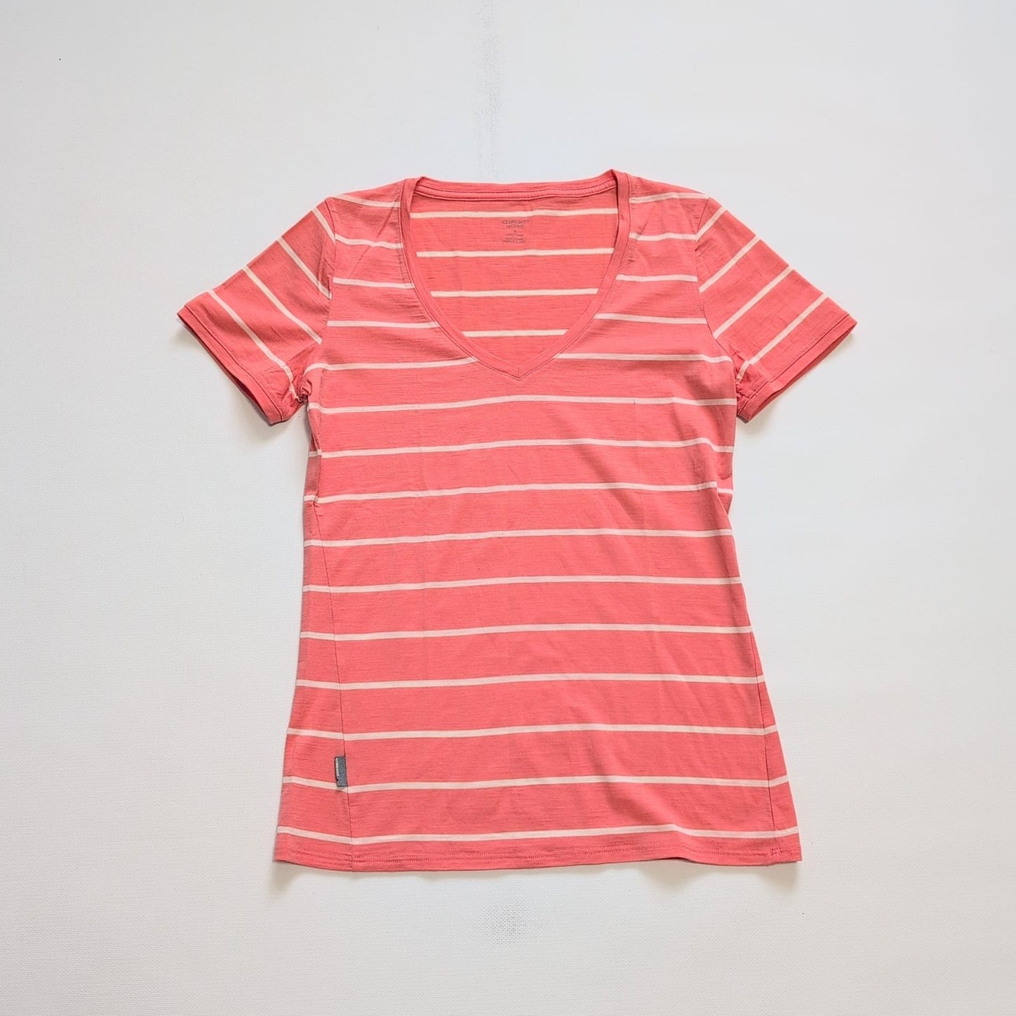 T-Shirt von Icebreaker Merino (S Damen) korralle streifen