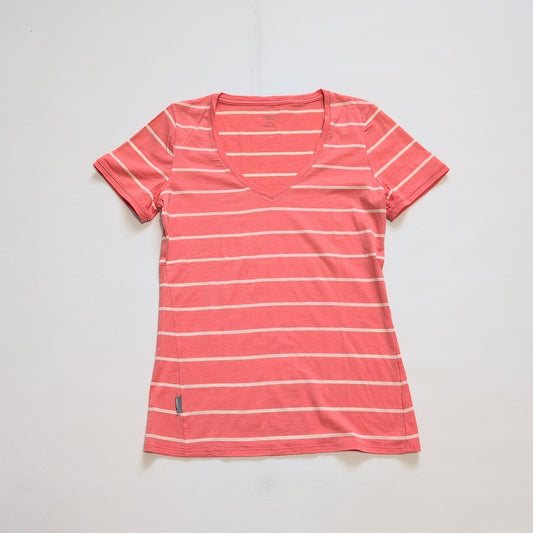 T-Shirt von Icebreaker Merino (S Damen) korralle streifen