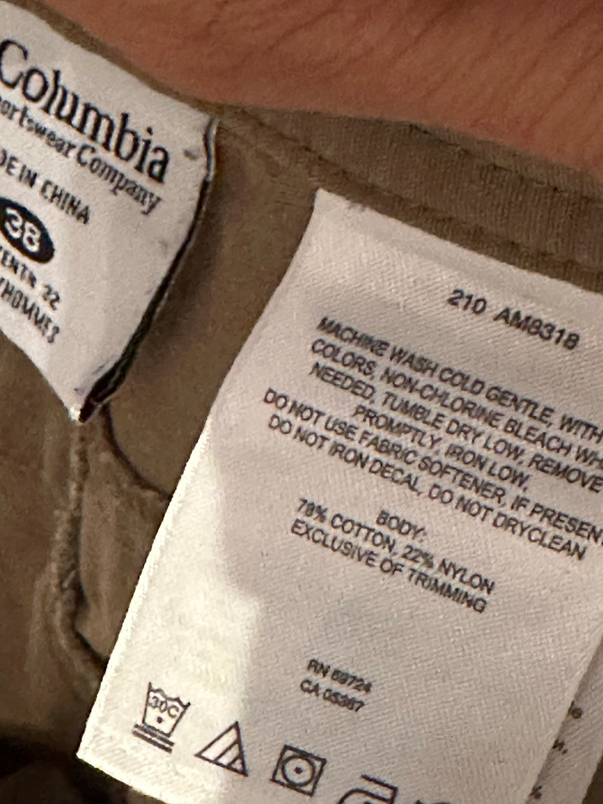 Cotton Hose von Columbia (XXXL Herren) beige