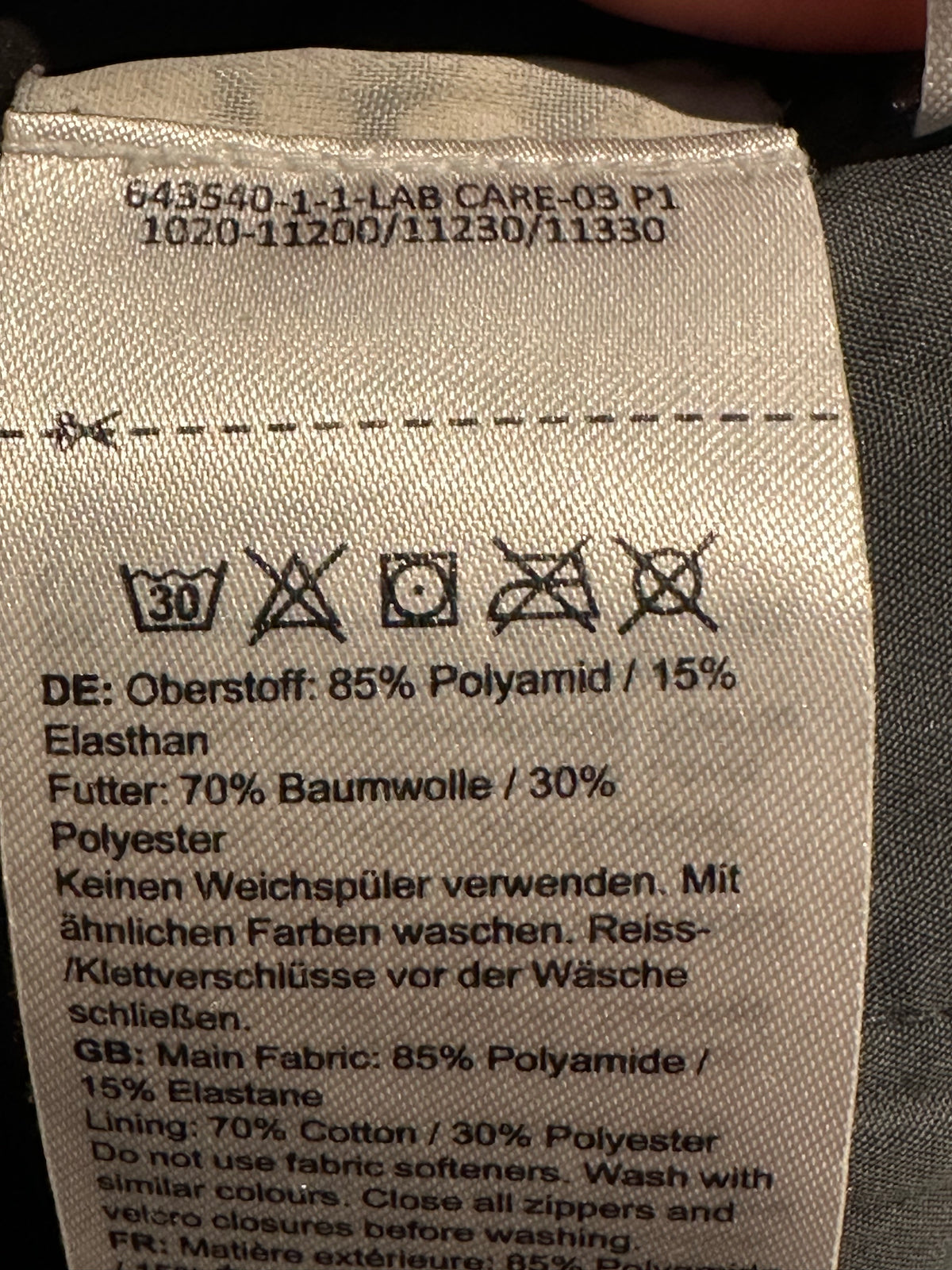 Funktions- Hose Mammut (XL Herren) Zip-Off grau
