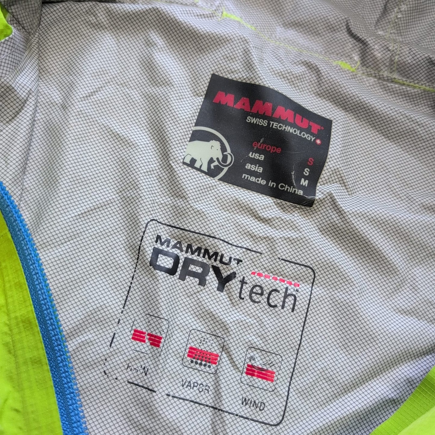 Regen Jacke Mammut (S Damen) 3-lagig neon grün wasserdicht