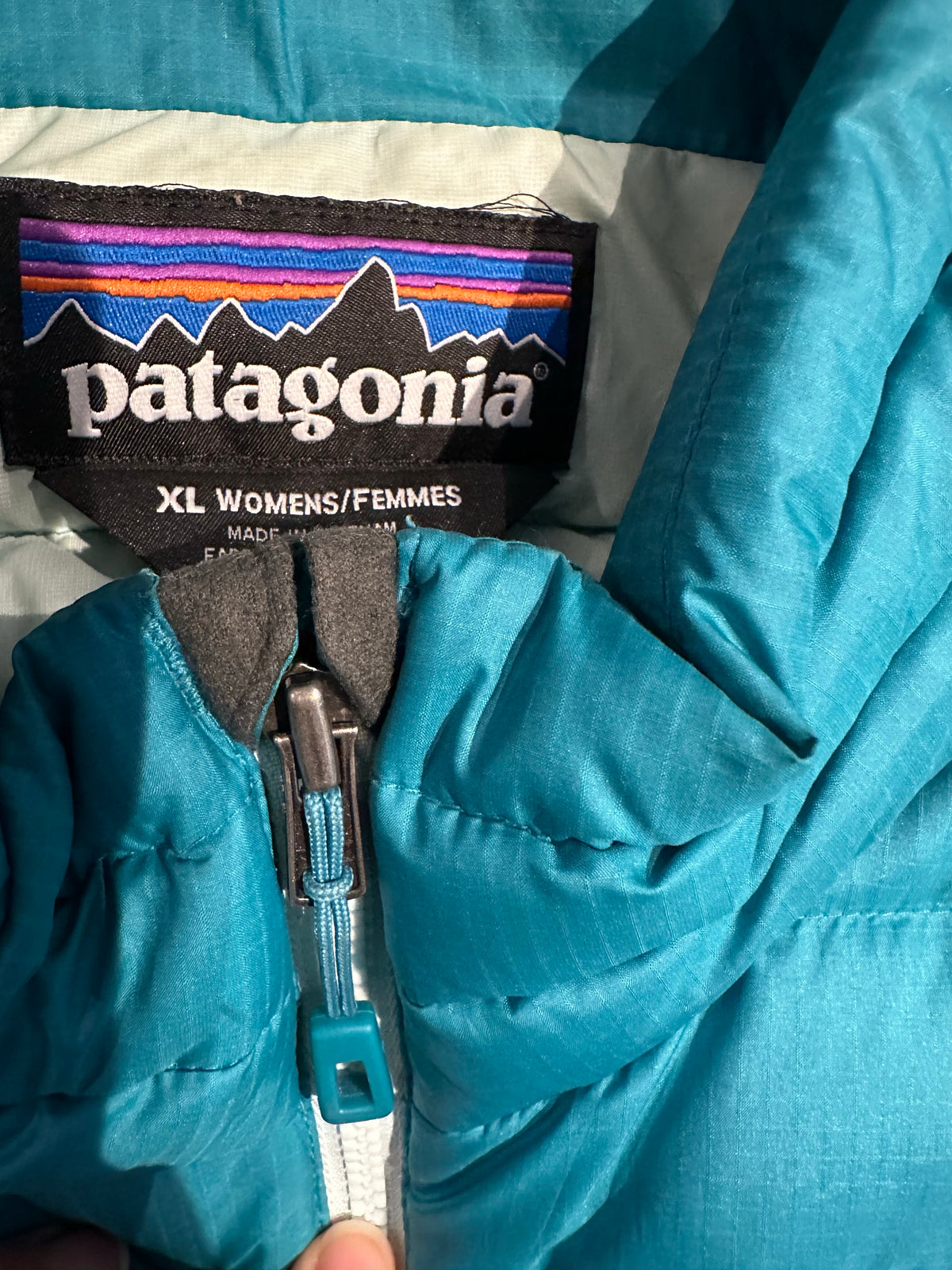 Daunen Weste Patagonia (XL Damen) blau