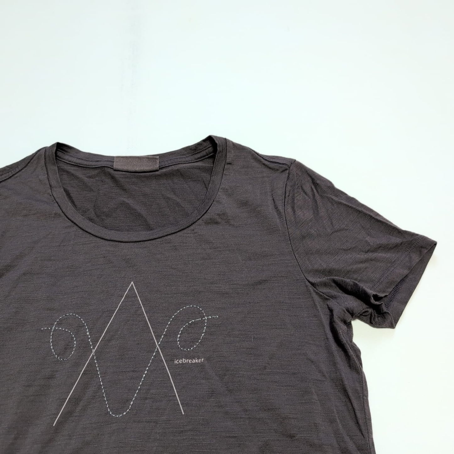 T-Shirt von Icebreaker Merino (S Damen) grau mit Print