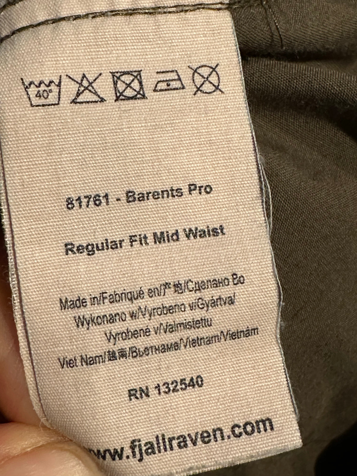 Fjällräven Barents Hose (M Herren) khaki braun