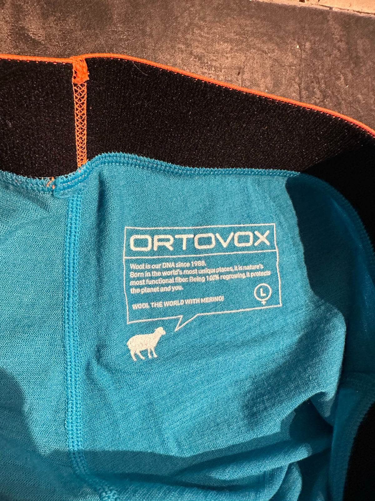 3/4 Lange Unterhose L Damen Ortovox Schurwolle blau