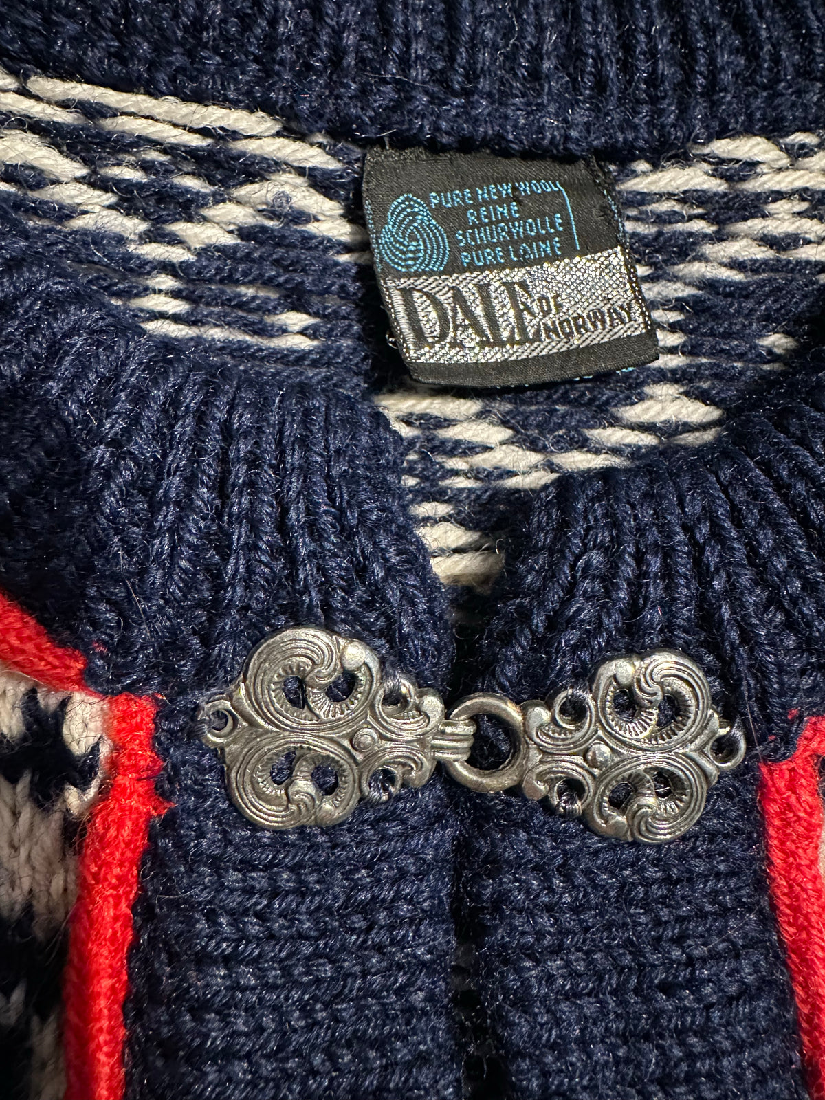 Strick Jacke Dale of Norway (L-XL Damen) marineblau weiß