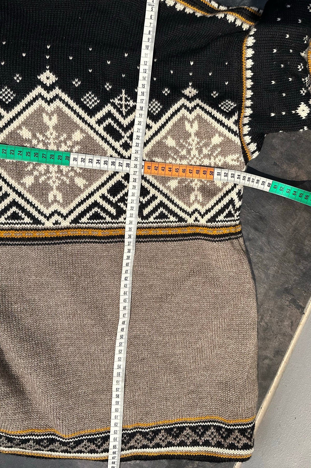 100% Wolle Dale of Norway Pullover (M Herren/L Damen) schwarz beige