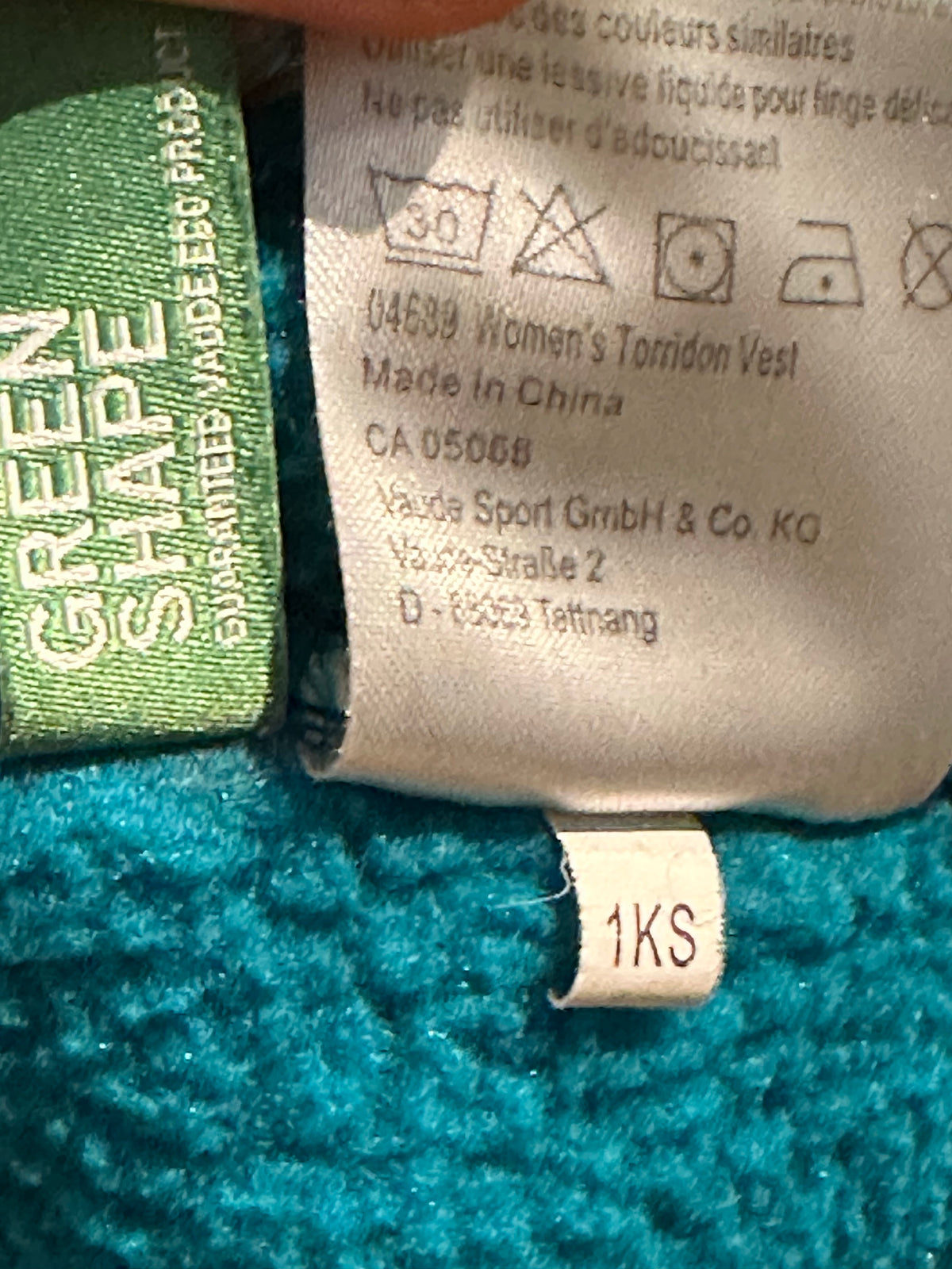 Kapuzen Fleece Weste von Vaude (S-M Damen) türkis