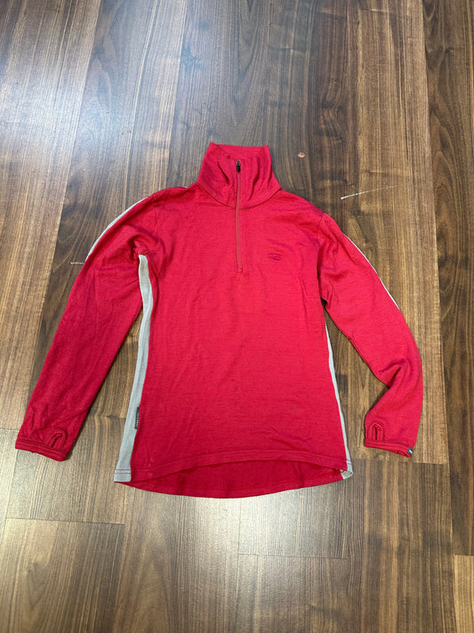Merino 1/3 Zip Longsleeve von Icebreaker (M Damen) rot