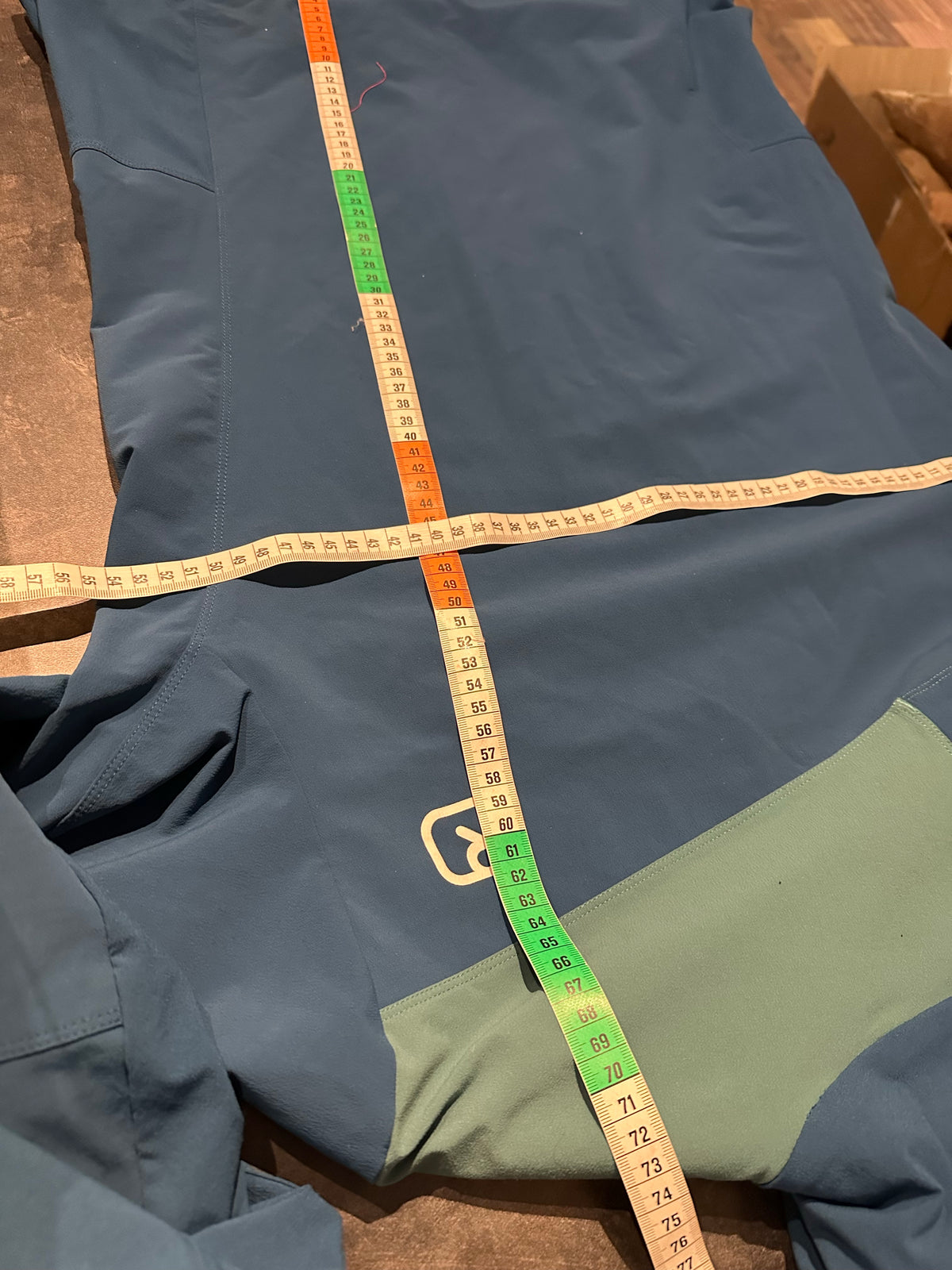 Softshell Jacke Ortovox Merino (M Herren) blau grün