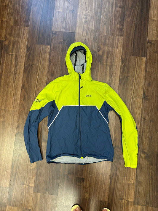 Regen Jacke Gore (XL Herren) Hybrid Goretex gelb dunkelblau