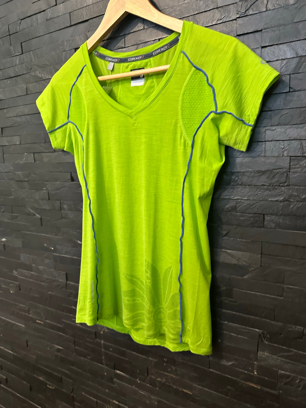 Merino T-Shirt Icebreaker (S Damen) neongrün