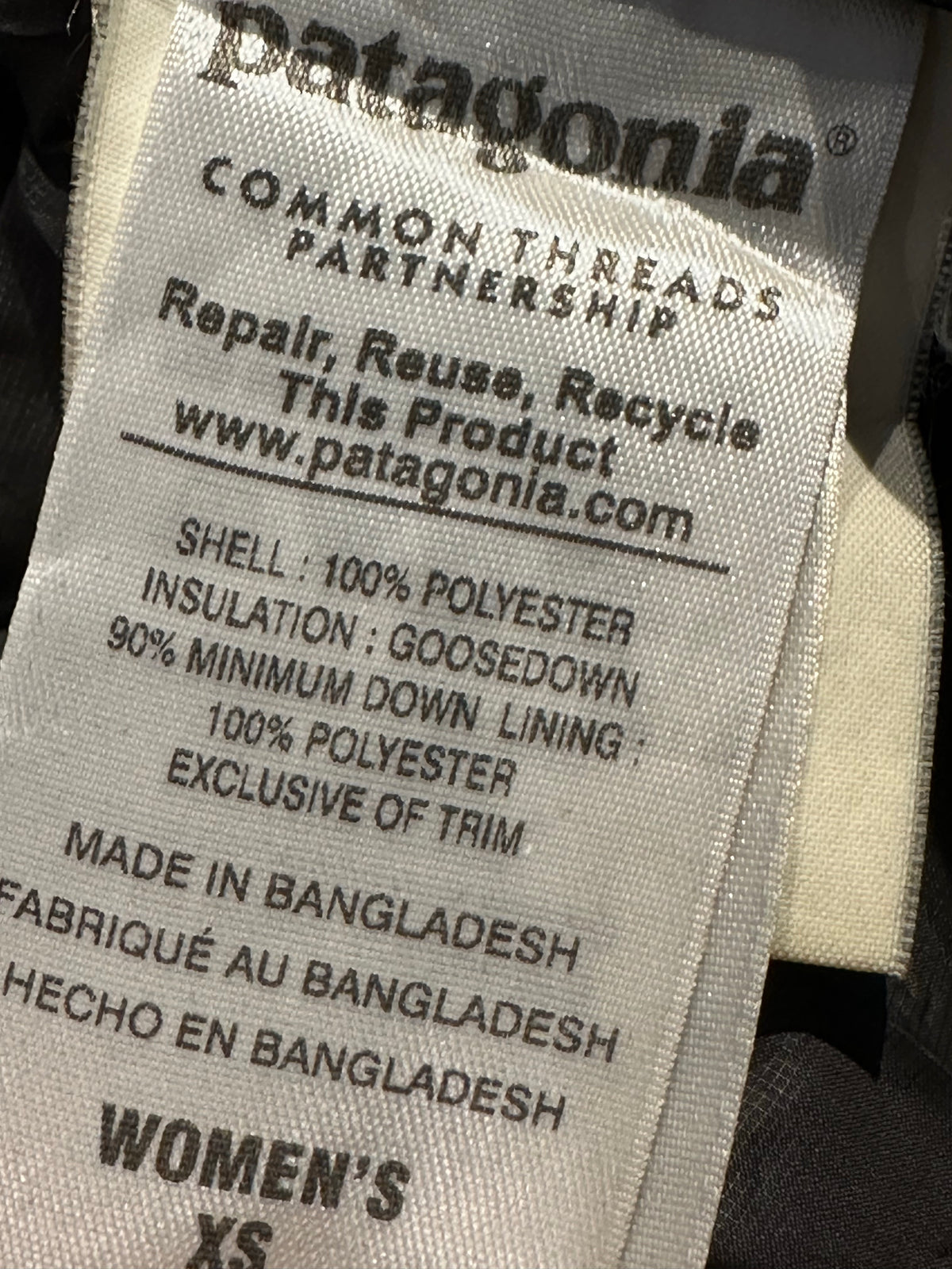Patagonia Daunen Jacke (XS Damen) grau