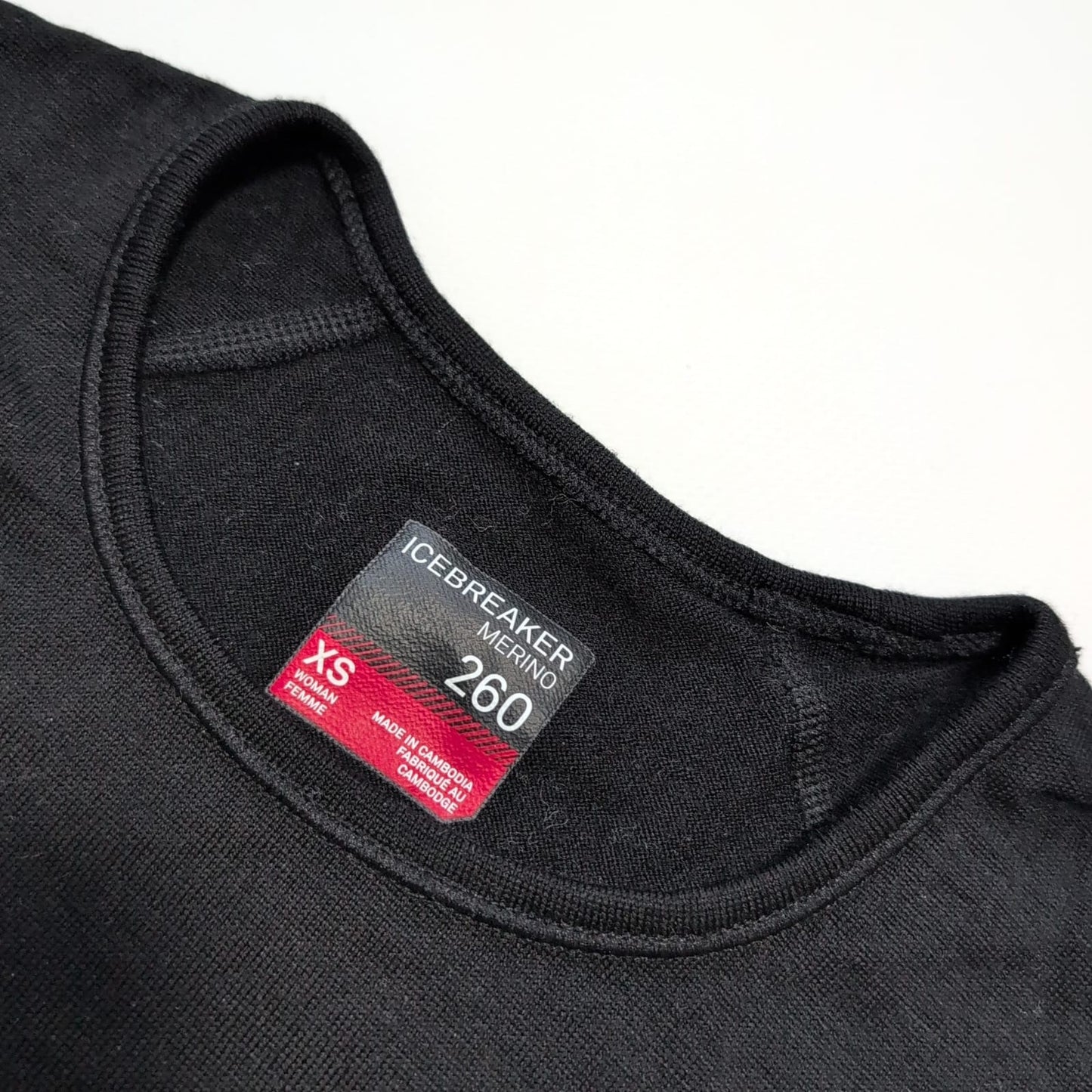 Longsleeve Icebreaker (XS Damen) Merino 260 schwarz