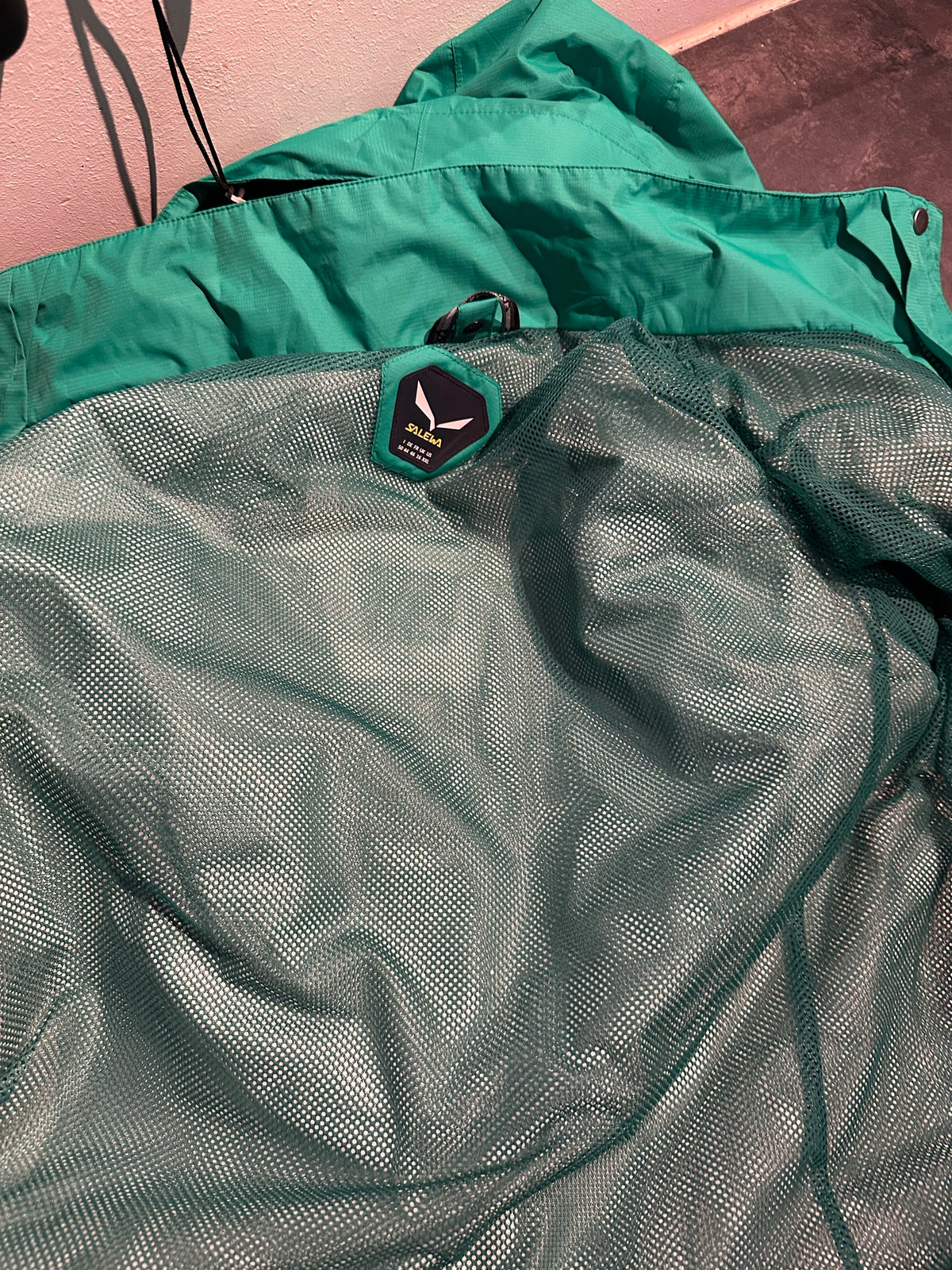 Regen Jacke Salewa PowerTex (L Damen) wasserdicht türkis