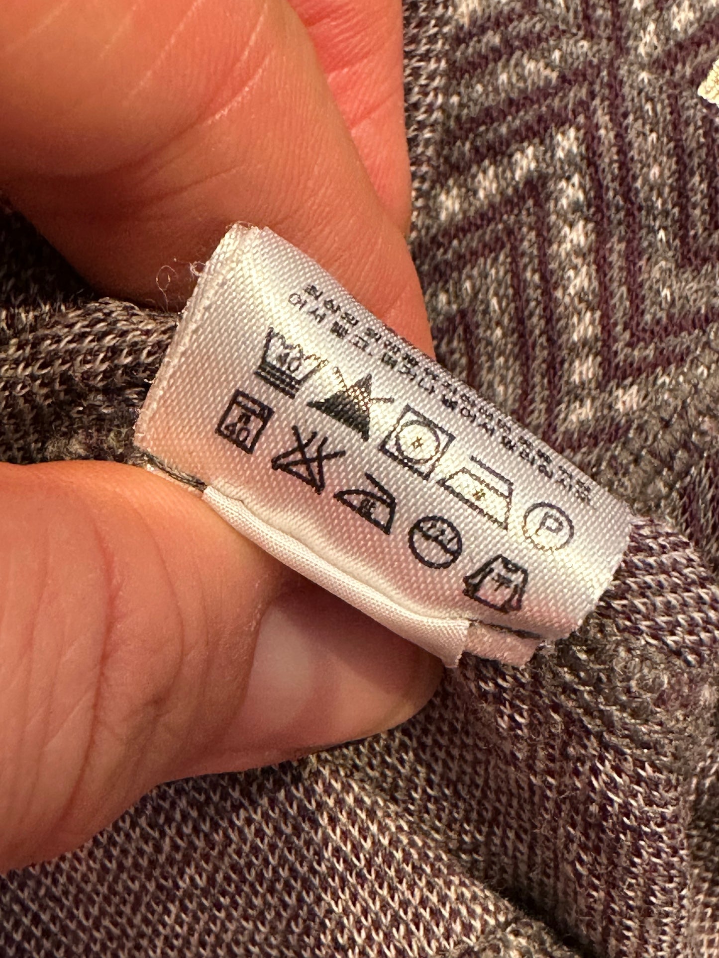 Pure Merino Longsleeve Smartwool (M Damen) braun weiß gemustert