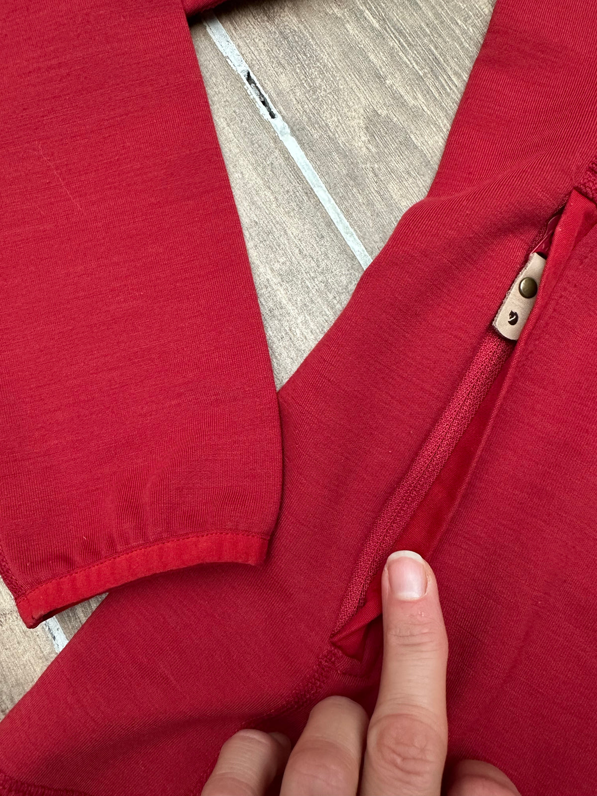 Jacke Fjällräven (S Damen) Keb Fleece Wolle rot