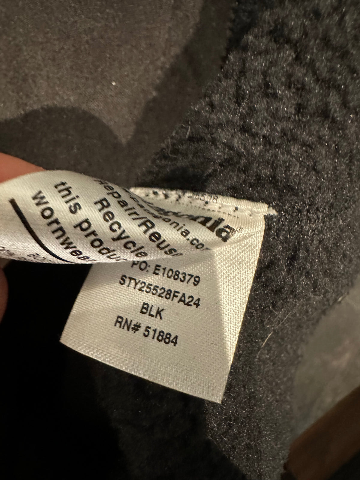 Zip Jacke Patagonia (M Herren) Better Fleece schwarz
