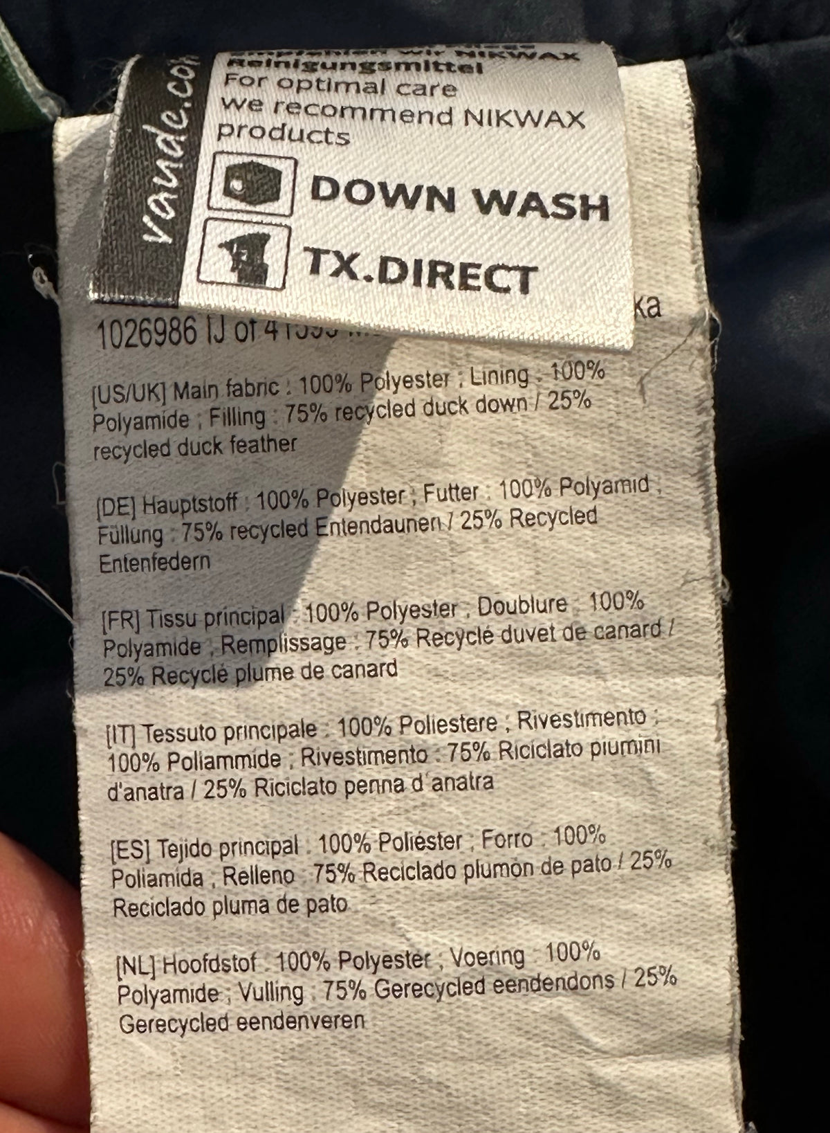 Daunen Jacke von Vaude (L Damen) wasserabweisend ocker