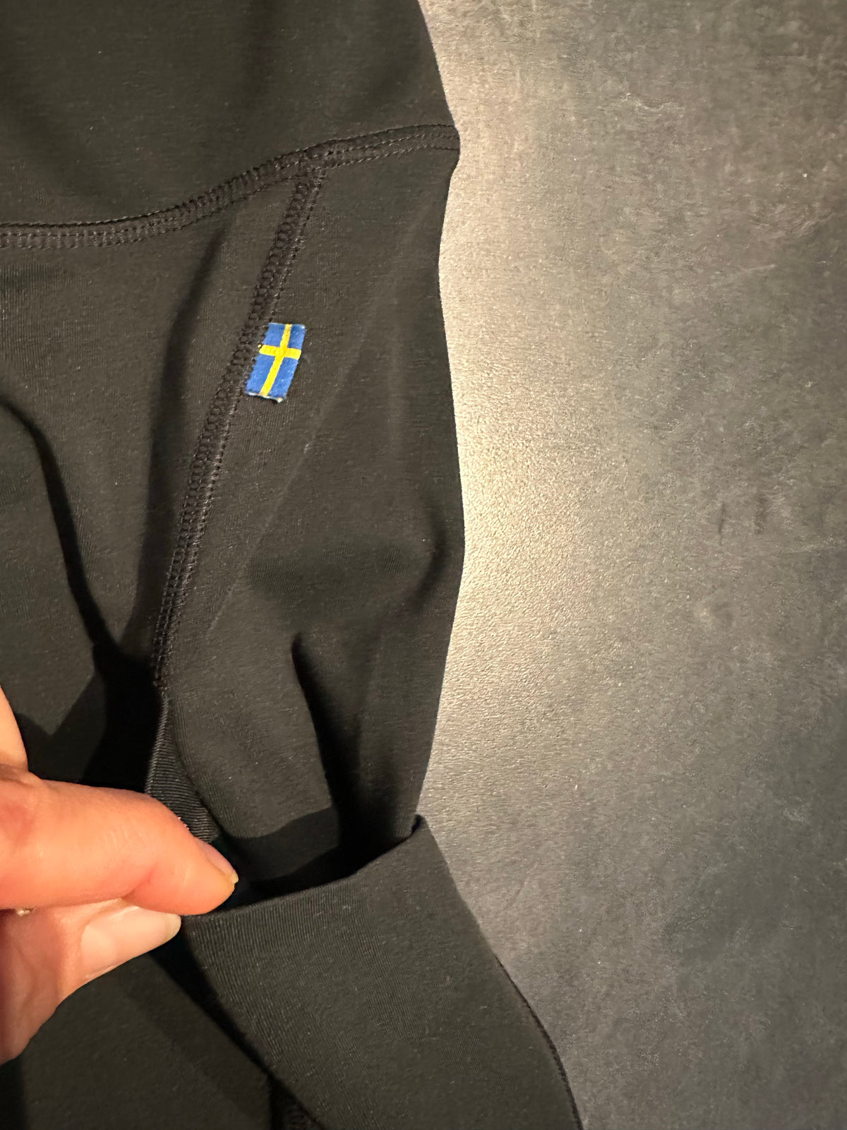 Elastische Hose Fjällräven (L Damen) Leggins schwarz