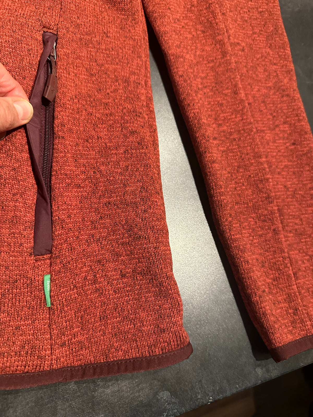 Zipper Jacke Vaude (S-M Damen) Baumwolle rot