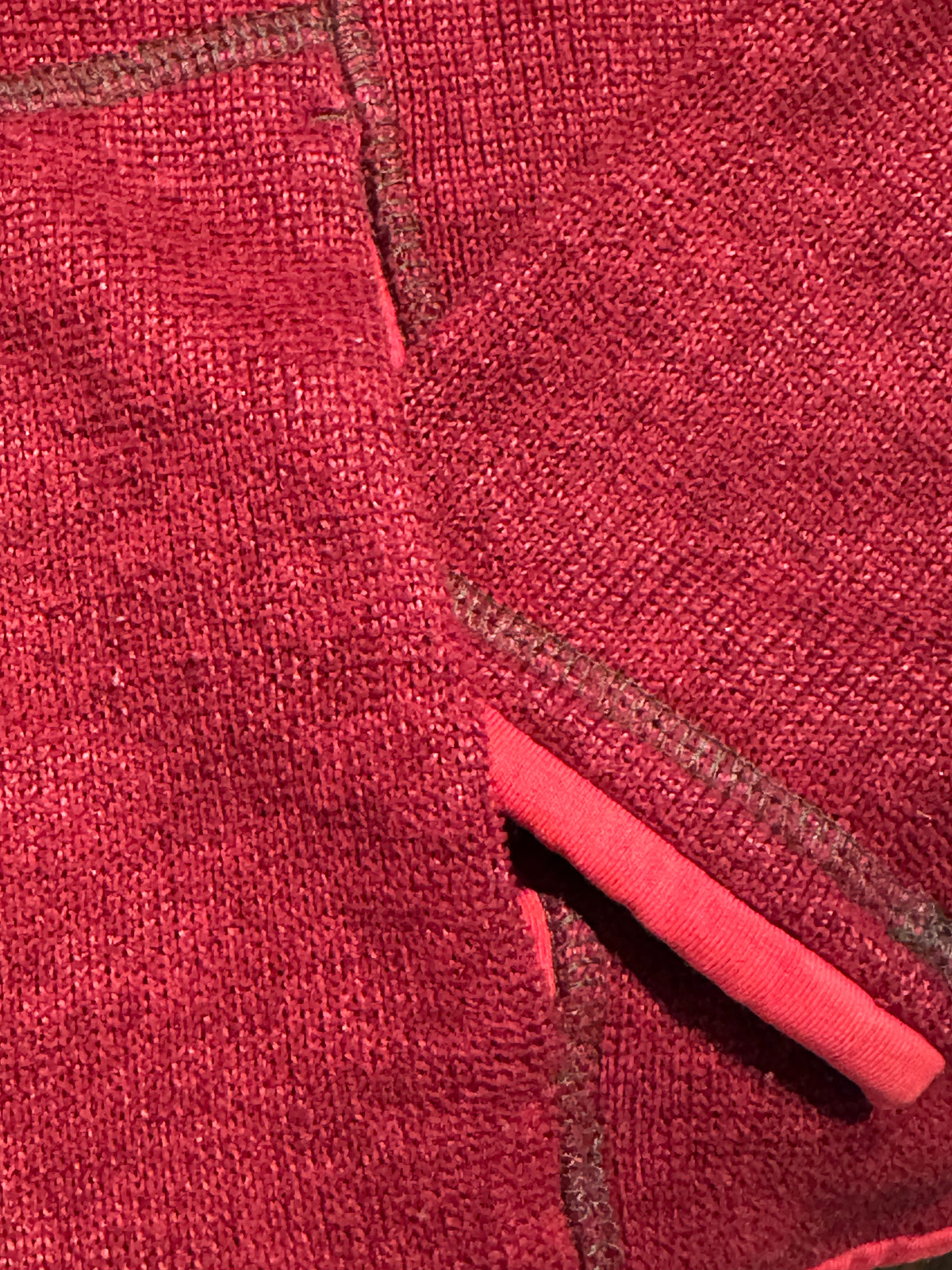 Strick Jacke Mammut (S Damen) Zipper Fleece rot