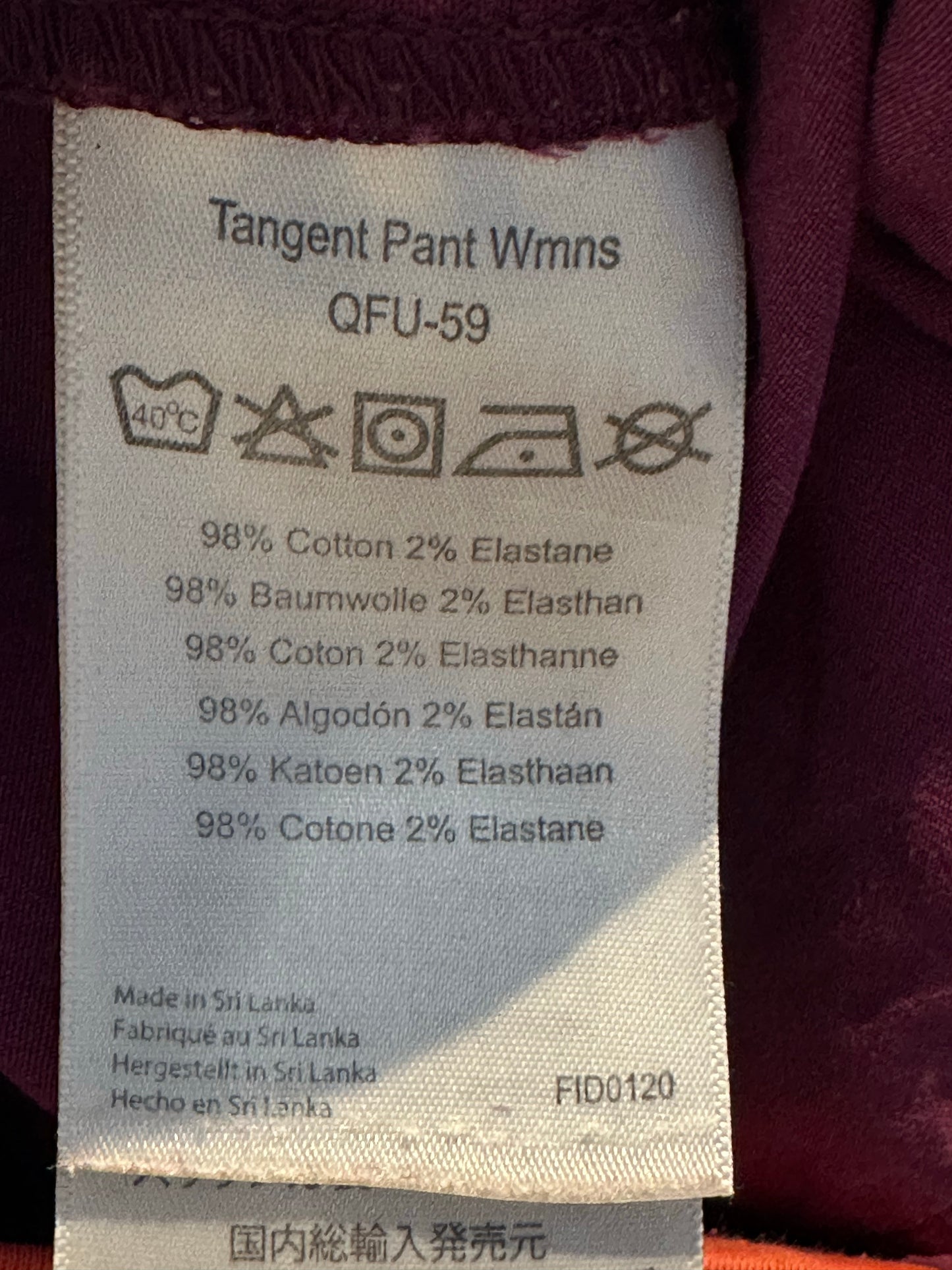 Kletter Hose von Rab (L Damen) Baumwolle lila